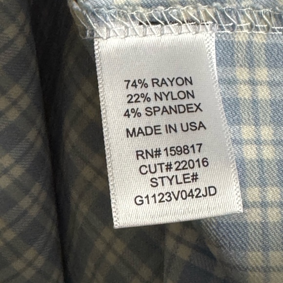 ALTAR’D STATE Ivory Blue Kit Plaid Mini Skirt w/ 5” Side Slit NWT - Picture 10 of 11